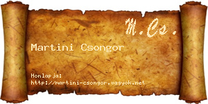 Martini Csongor névjegykártya